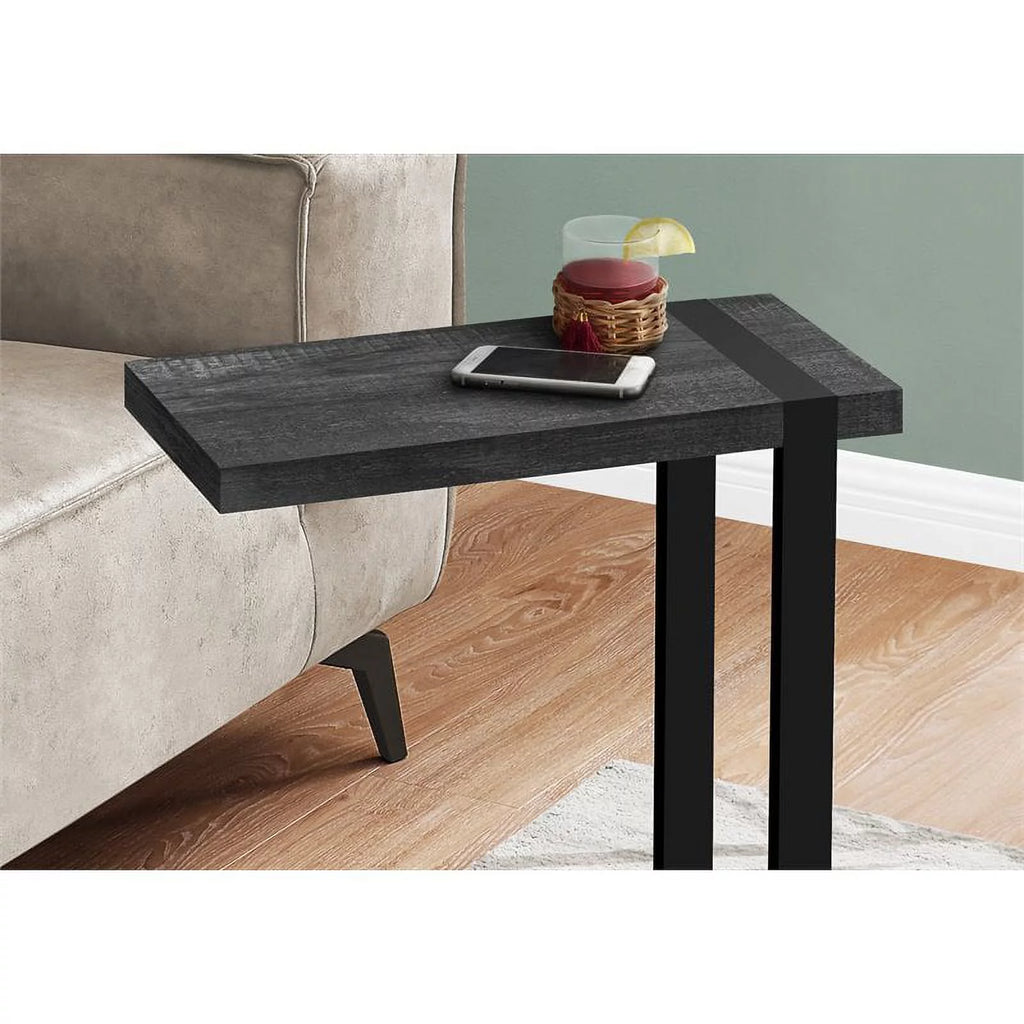 19.25" Rectangular Wood Side Table in Black - Set of 2 T706422