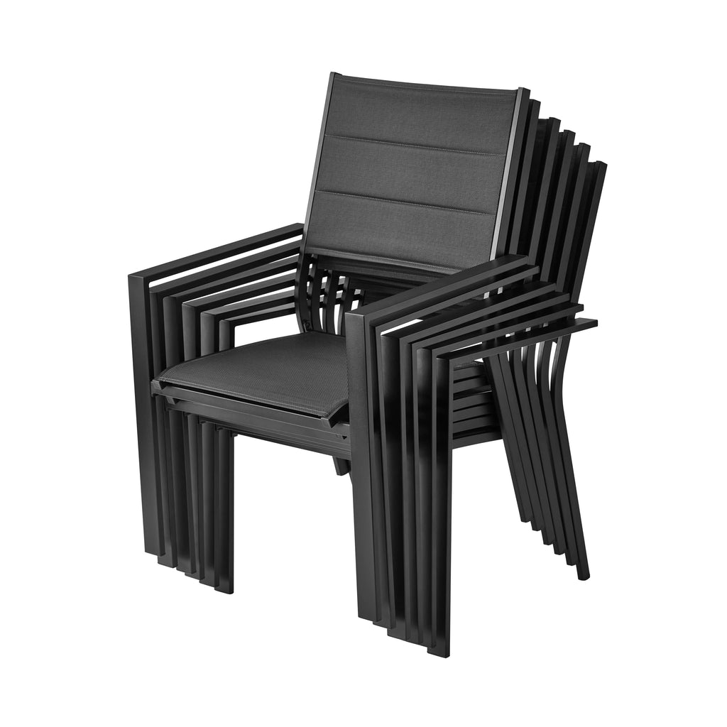 Black 7-Piece Outdoor Patio Dining Set M595