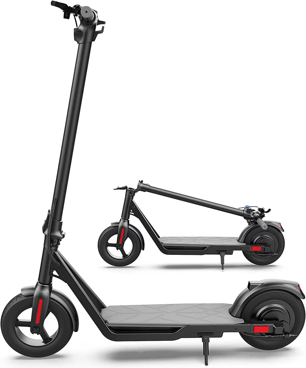 Electric Scooter 450W Motor 22 Miles Range 19MPH 10in Solid Tires Folding X90496