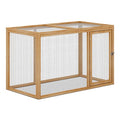 Wood Chicken Cage Rabbit Hutch with Openable Roof and Side Door, 45 x 24 x 28 inch A993