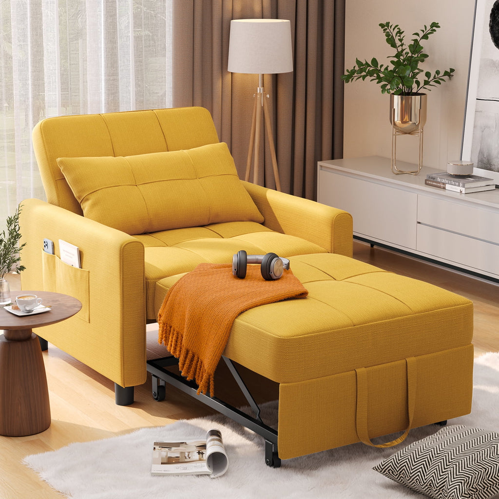 Grey 3 in 1 Convertible Sofa Bed Chair Z5536