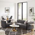 Gold Gray Velvet 4-Piece Sectional I258628