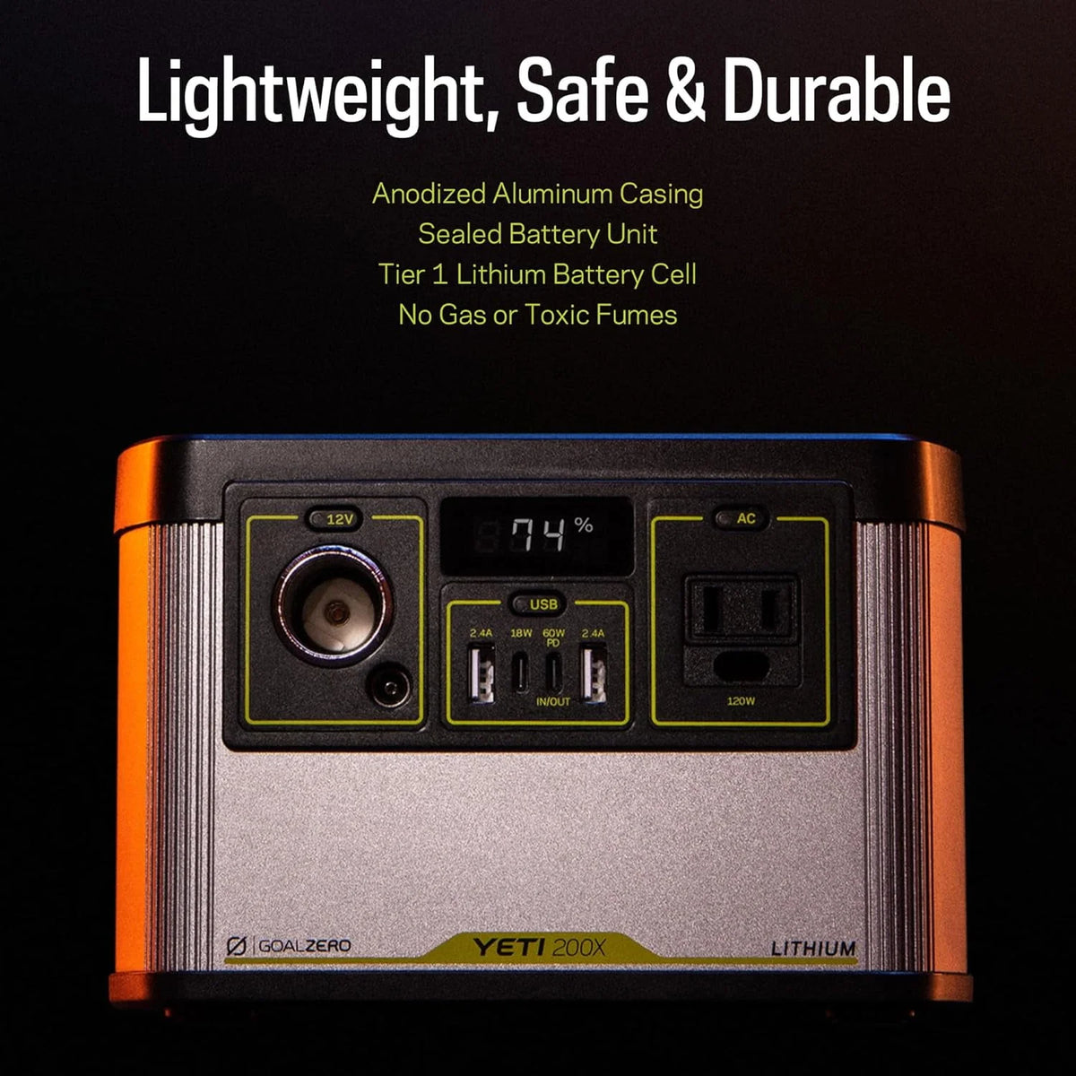 Portable Power Station 187Wh Lithium Battery 120 Watt AC Inverter D88596
