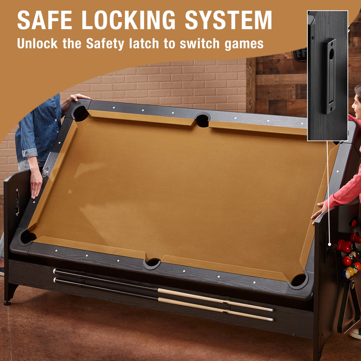 7' Pool Air Hockey Table Tennis Table E2621