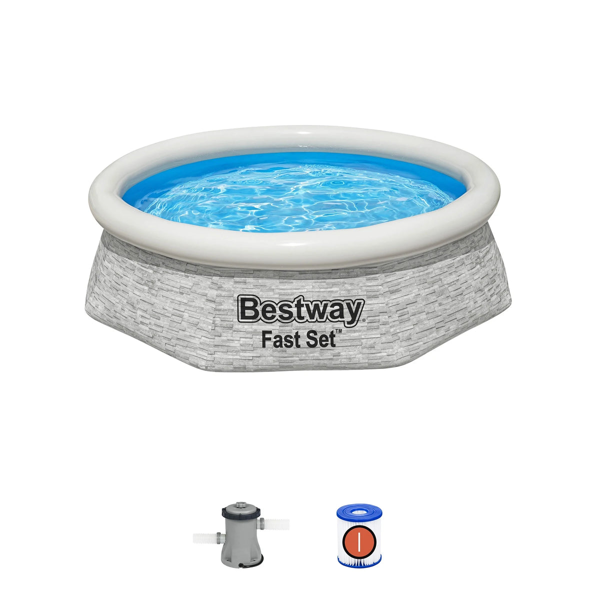 12' x 30 Round Inflatable Swimming Pool Set P3238