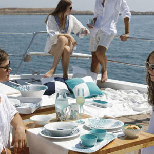 Salad Bowl & Cutlery Blue B9619