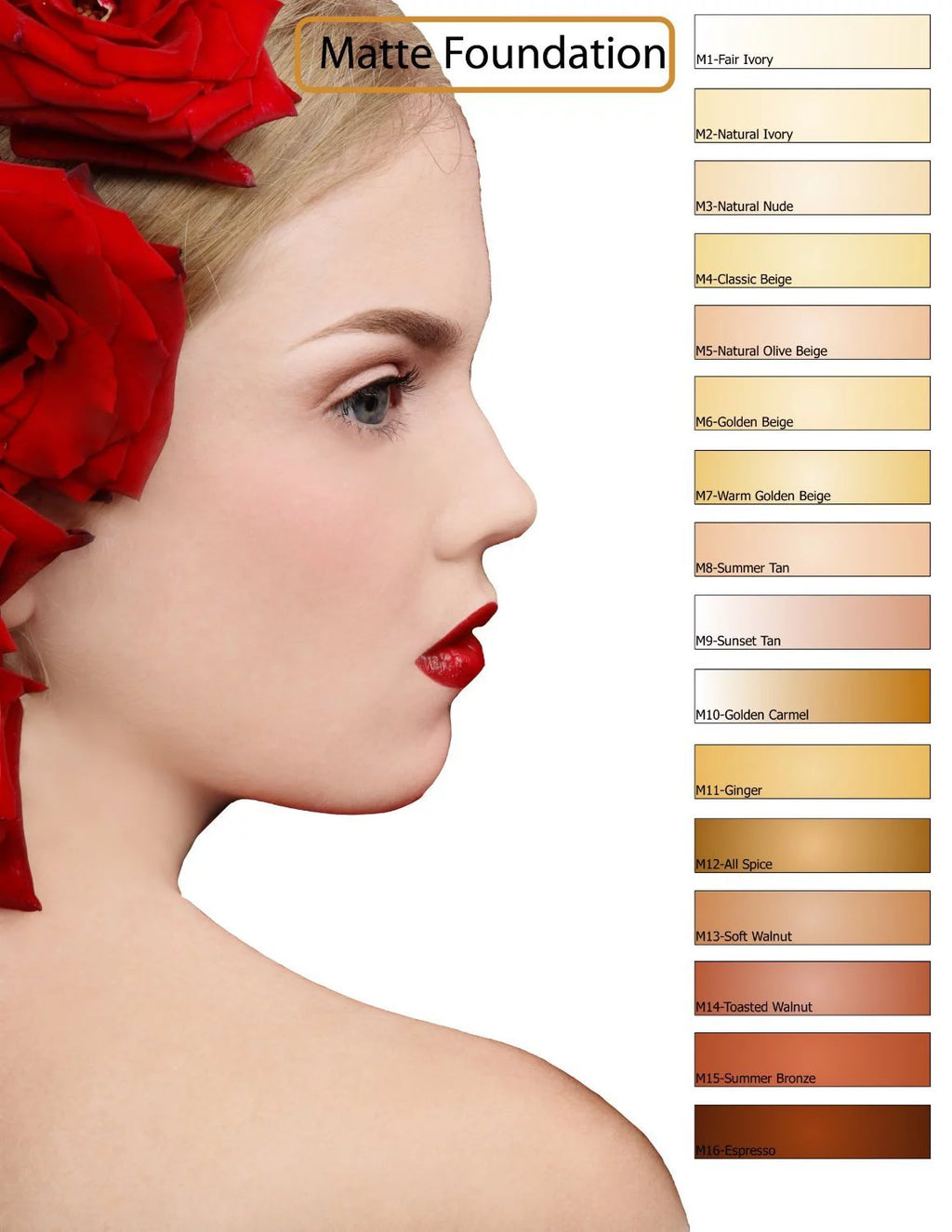 Water-based Foundation Set of 3 Light Matte Shades S825897