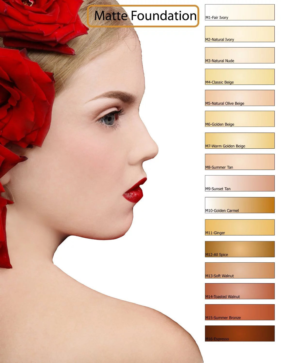Water-based Foundation Set of 3 Light Matte Shades S825897